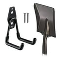 thumbnail image 3 of (2 pack) PeerBasics, U Hook, 3" Utility Hook, Metal, PVC Coated, Black, 50 lb Capacity, Hardware Included, 3 of 9