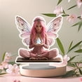 thumbnail image 3 of 2D Acrylic Bohemian Fairy Figurine – 2D Planar, Pink Fairy & Crystal Design – For Bohemian Home & Desk Decor – 20x12.5cm (7.87x4.92in), 3 of 6