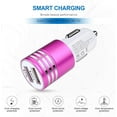 thumbnail image 4 of SUMMIT Fast Charging USB C Car Charger for Samsung Galaxy S25 S24 S23 S22 S21 S20 FE S10 S9 S8 Note 20 A16 A25 A35 A15 A54 A14 A53 A13 , Quick Charge 3.0+2.4A Rapid Car Adapter with 6ft Type C Cable, 4 of 14