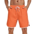thumbnail image 3 of Horkkom Swim Shorts Men Elastic Waist Drawstring Bathing Suit Summer Vacation Beach Shorts Trunks with Pockets L, 3 of 8