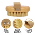 thumbnail image 3 of Cepillo de cerdas suaves para perros y gatos de pelo corto con banda elástica, cepillo de palma de cerdas naturales para gatos y perros, 2 unidades, 3 of 5