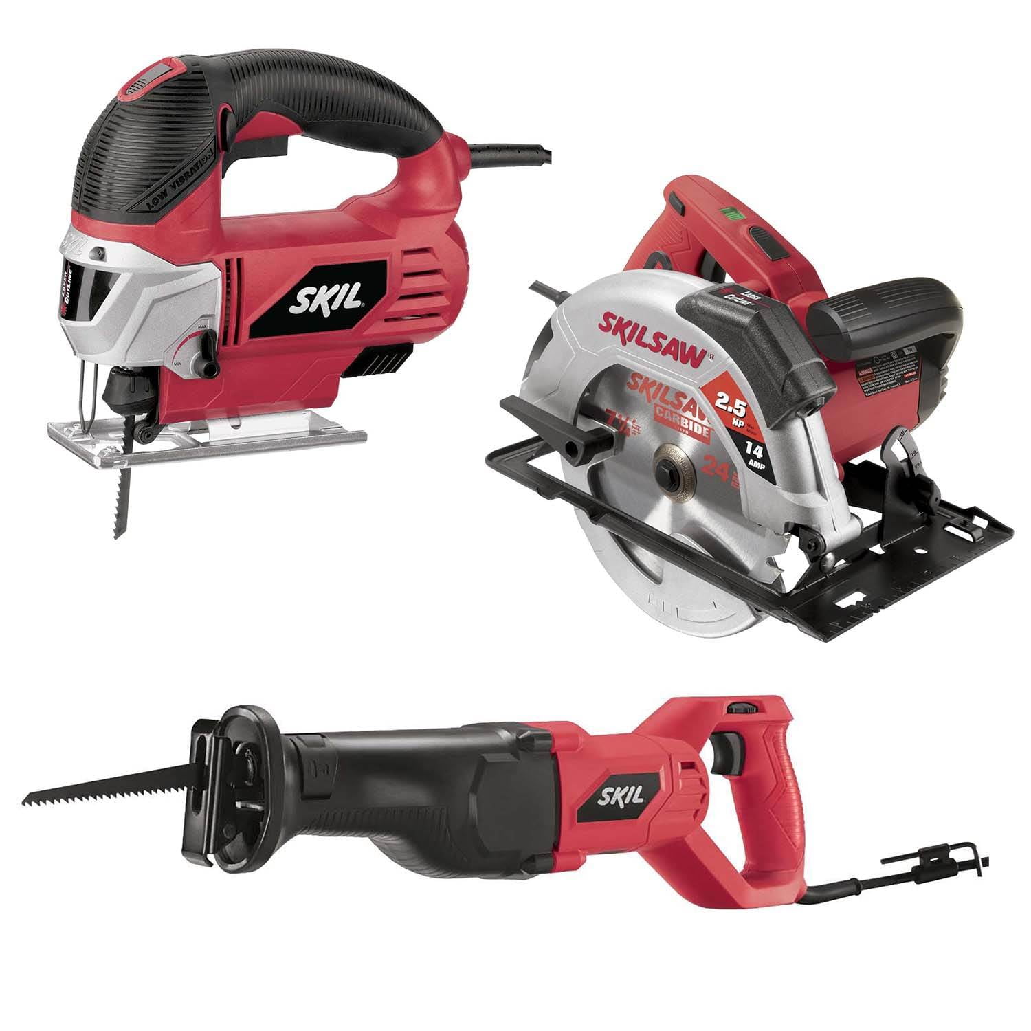 SKiL Laser Guide Jig Saw + Laser Circular Saw + Reciprocating Saw