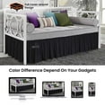 thumbnail image 4 of SGI Bedding Day Bed Skirt | Twin 14" Inch Drop, Ruffled Microfiber Bed Skirt | Fade Resistant, Wrinkle Free, Anti-static, Decorative, Extra Storage Space, Clutter-Free | Black, 4 of 8
