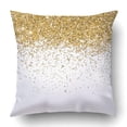 thumbnail image 1 of BOSDECO Gold border Golden shine Powder Glitter Pillowcase Throw Pillow Cover Case 18x18 inches, 1 of 2