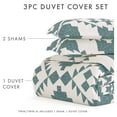 thumbnail image 3 of Noble Linens Teal Adobe Diamond Reversible 2-Piece Duvet Cover Set, Twin/Twin XL, 3 of 11