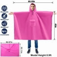 thumbnail image 4 of Dr.Fish Rain Poncho Reusable for Adults with Hood Waterproof Unisex Reusable Multifunctional for Hiking Camping, 4 of 9