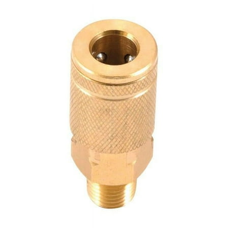 Forney Industries 1900141 Tru-Flate Brass Air Coupler, 0.25 in. Male NPT x 0.25 in.