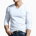 thumbnail image 2 of MYG Mens Long Sleeves Muscle V Neck Slim Blouse Activewear Tops Tee Undershirt, 2 of 9