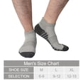 thumbnail image 3 of HIALTODAY 6 Pairs Men's Bamboo Fiber Ankle Socks, Low Cut Cushioned Athletic Running Workout Fitness Socks ,GRAY ( 10-13), 3 of 5