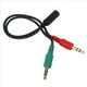 thumbnail image 2 of 4X Divisor de Auriculares para Computadora, Adaptador de Auriculares para PC Audio y Microfono, 3.5 mm Hembra A Dual 3.5 mm Macho, 2 of 5