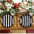 thumbnail image 2 of Suministros de Fiesta Serve25 Blanco y Negro Platos de Papel Rayados 175 Piezas, 2 of 7