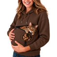 thumbnail image 5 of Pet Pouch Hoodie Long Sleeve Kitten Puppy Holder Carrier Sweatshirt for Women Pet Pocket Hoodie, Thermal, Pullover, Comfy, Home, Lounging, Walking, Gift QURATI, 5 of 6