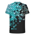 thumbnail image 3 of Fridja T-Shirts d'Été pour Hommes, Manches Courtes, Col Rond, Couleur Unie, Mode de Rue, Design Imprimé Abstrait 3D pour Barbecues Camping (Bleu, 4TG), 3 of 4