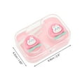 thumbnail image 3 of Unique Bargains 1 Set Contact Lens Case Contact Lens Container Contact Lens Carrier Bunny Pattern 2.6"x1.65"x1.1" Pink, 3 of 5