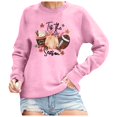 thumbnail image 2 of Game Day Shirt Women Cute Football Sweatshirt Rugby Ball Graphic Tee Tops Long Sleeve Crew Hoodie, 2 of 4