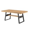 thumbnail image 3 of Table à Manger Industrielle Moderne en Bois 72 Pouces - Chêne Clair, 3 of 6