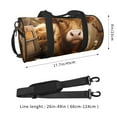thumbnail image 2 of Fotbe Adorable Calf Butterflies Champagne Bolsa Deportiva de Lona Plegable con Estampado, Bolsa de Gimnasio con Bolsillo Seco/Húmedo, Bolsa de Viaje Ultraligera de Gran Capacidad, 2 of 6
