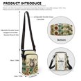 thumbnail image 6 of Chririnla Multi-Purpose Crossbody Bag for Casual Outings Shop, Polyester 2 Layer Cell Phone Purse, Vintage Owl Floral Print, 6 of 10