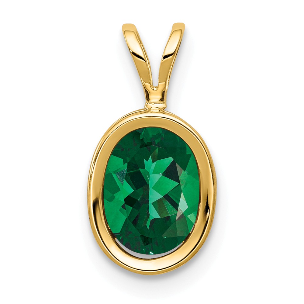GemApex 14K Yellow Gold Charm Pendant Mount St. Helens (Helenite