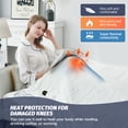 thumbnail image 4 of PMONPA Electric Heated Blanket, 51"x61" Heating Blanket for Adult, Soft Flannel & Sherpa, 10 Heating Levels & 1-8 Hours Auto off, White, 4 of 8