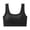 Black, variant on Women’s Ribbed Knit Wireless Crop Top Bra, Nylon Spandex Stretch Soft Padded Cups, Wide Shoulder Straps Scoop Neck Light Support Loungewear Yoga Everyday Bralette