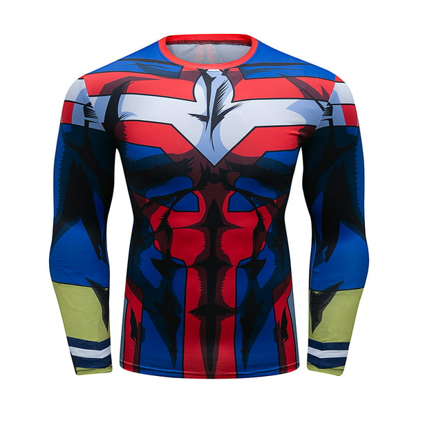 bericht Omgeving Elastisch CosFitness Anime Gym Shirt, BNHA Boku no Hero Academia Workout Gear Clothes,  All Might Cosplay 3D Muscle Training Compression Long Sleeve T Shirt for  Men(Lite Series), L - Walmart.com