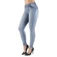 thumbnail image 2 of Fashion2Love Women's Juniors/Plus Colombian Design Butt Lift Mid Waist Skinny Jeans, 2 of 9