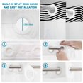 thumbnail image 4 of No Hook Shower Curtain, Farmhouse Black White Striped Shower Curtains for Bathroom with See Through Top Window, Modern Stripes Waterproof & Washable Bath Curtain Small Stall 36"x78", 4 of 9