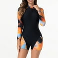 thumbnail image 6 of Lopeceal UPF 50+ Modest Long Sleeve Swimsuits for Women Bathing Suit Rash Guard Surfing One Piece High Neck Swimwear, 6 of 8