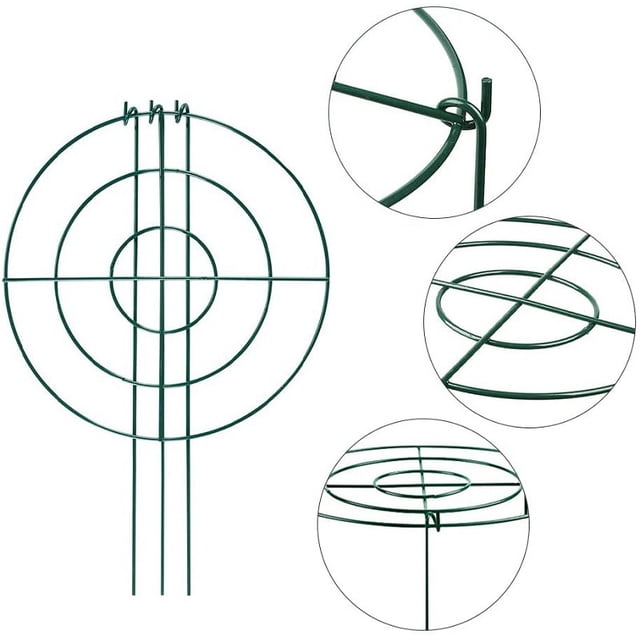Estante para trepar plantas de jardín, rejilla de soporte para plantas verdes, soporte para peonías, estante para macetas, varilla de fijación de hierro para horticultura