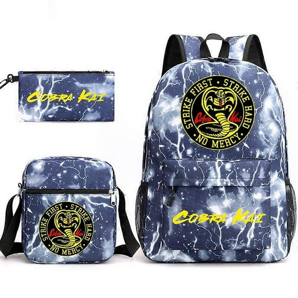 Cobra Kai School Bag Backpack Pencil Case Shoulder Bag Three-piece Set _16