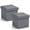 Gray, variant on Ornavo Home 1 Pack Small Storage Ottoman Foldable Collapsible Cube Square Linen Ottoman Foot Rest Stool Seat, for Living Room, Bedroom, Home Office, Dorm - 12 x 12 x 12, Black