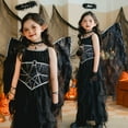 thumbnail image 4 of MUXiin Toddler Halloween Costume 130,Elegant Gothic Lolita Angel Dress Halloween Partymal Events,Black, 4 of 9