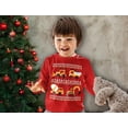 thumbnail image 4 of Tstars Construction Trucks Kids Ugly Christmas Sweater Style Toddler Long Sleeve T-shirt 2T Red, 4 of 7