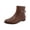 Dark Mahogany Burnished Calf, variant on Womens Brooke Leather Ankle Booties