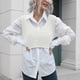 thumbnail image 4 of Chaleco De Suéter, Sin Mangas, Sin Mangas, Con Cuello En V, Suéter Corto, Transpirable, Suave, Amigable Con La Piel Para Ir De Compras Para La Vida Diaria ANGGREK Otros, 4 of 6