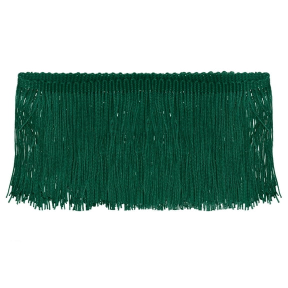 5 Yards 4 Inch Chainette Fringe Trim Tassel Sewing Trim for DIY Sewing CraftsShade Decoration, Dark Green