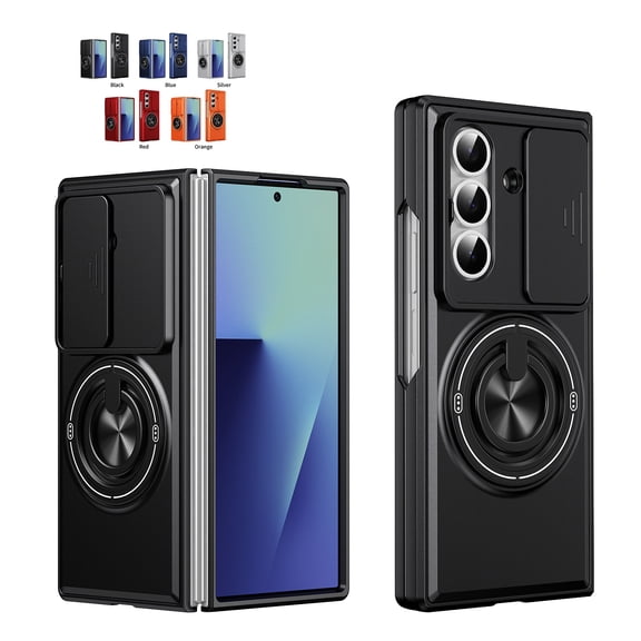 Mynvo for Samsung Galaxy Z Fold 8 Ultra Case with Built-in Grip Ring, Slim Fit Rugged Kickstand Magnetic Shock-Absorbent Non-Slip Shockproof Protective Back Cover Bumper for Women Men