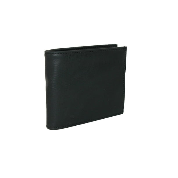 Buxton Mens Leather RFID Convertible 3in1 Bifold Wallet, Black