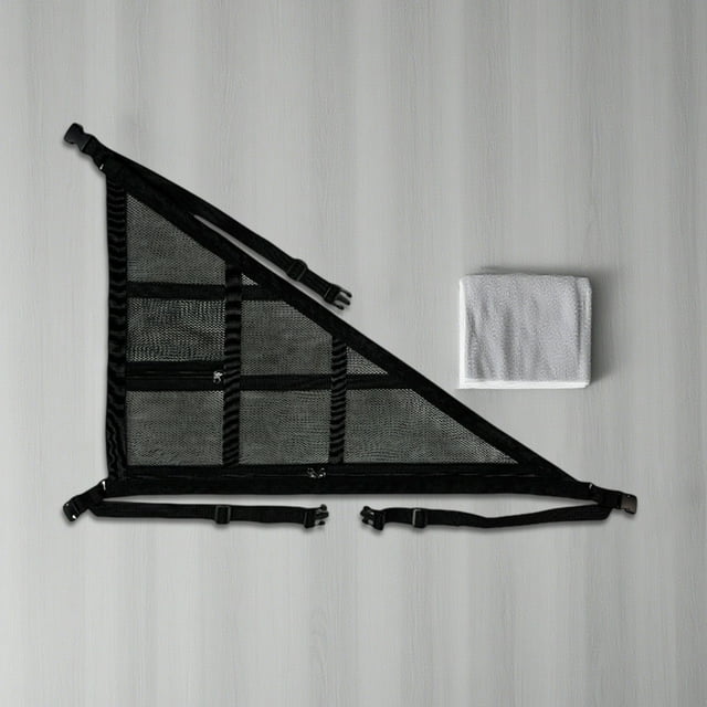 Aodebiao Car Roof Storage Organizer Mesh Net Bag with Elastic Pockets for Vehicle Interior Organization, Universal Fit Overhead Compartment Accessory