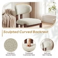 thumbnail image 3 of AFO Upholstered Dining Chairs Set of 4, Solid Wood Dining Room Chairs with Ergonomic Padded Backrest, Modern Chenille Side Chair for Kitchen, Dining Room & Café, Khaki, 3 of 13
