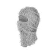 thumbnail image 4 of Xfvqtps Balaclava Face Mask for Men Distressed Ski Outdoor Sports Windproof Balaclava Cap Solid Color Full Face Mask Stretch Soft Winter Insulated Neck Protection Hood Gray, 4 of 9