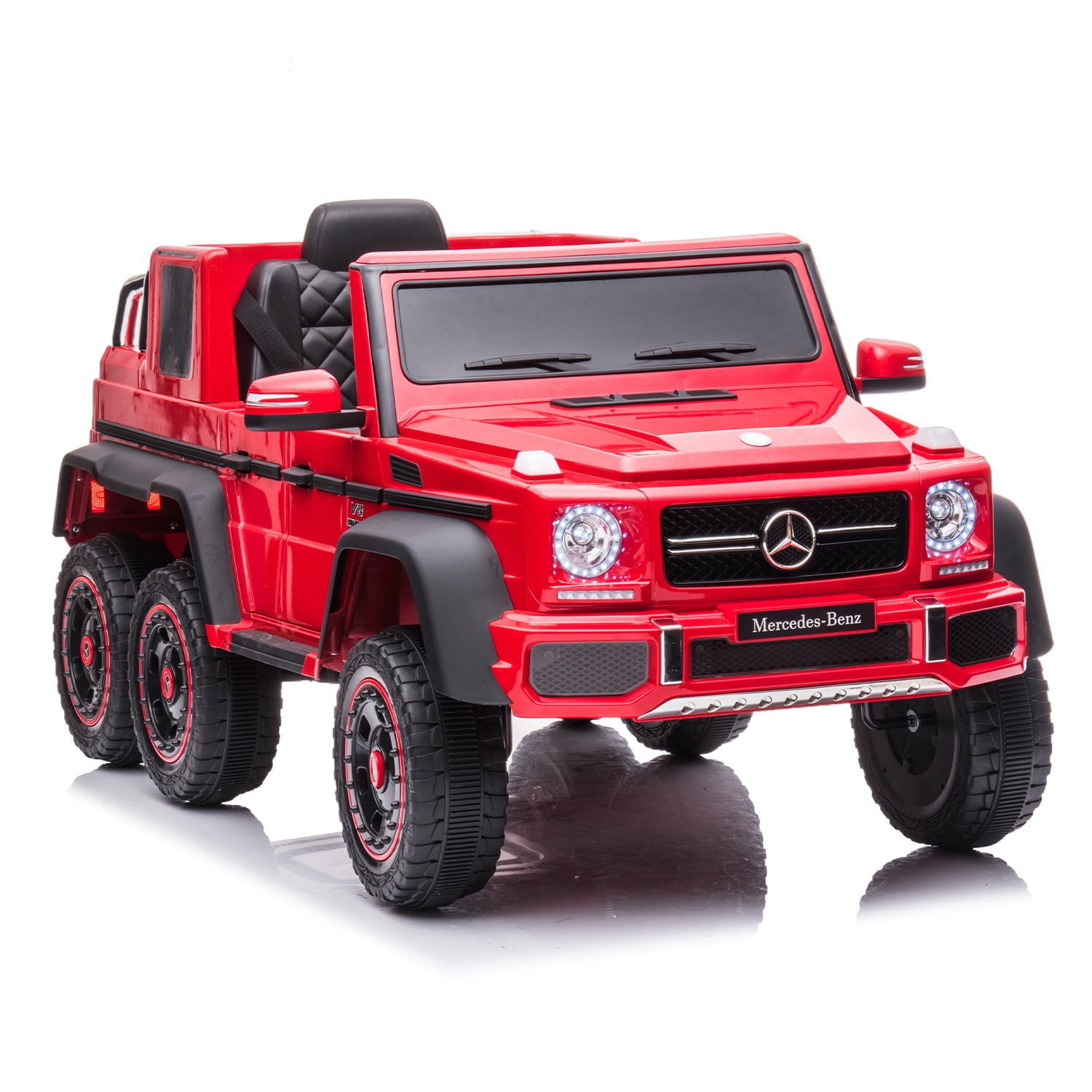 CIPACHO Licensed Mercedes-Benz Electric Car for Kids with Remote, 24V Powered Ride On Cars with 6 Wheel Shock Absorber and Leather Seat, Red CIPACHO Licensed Mercedes-Benz Electric Car for Kids with Remote, 24V Powered Ride On Cars with 6 Wheel Shock Absorber and Leather Seat, Red