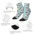 thumbnail image 5 of Fuzoiu Funny Cartoon Pugs Print Adult Socks, Crew Moisture-wicking Socks, Unisex Cushion Crew Socks,Casual Sports Ankle Socks, 5 of 7