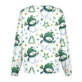 Ovticza Christmas Warm Up Scrub Jacket Women Snowman Long Sleeve