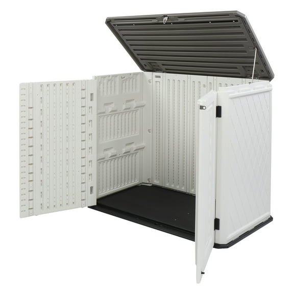 SamyoHome 250 Gallon Outdoor Storage Deck Box Courtyard Storage Box White