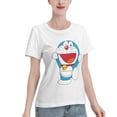 thumbnail image 2 of T-Shirt Basique à Manches Courtes pour Femmes Doraemon, 2 of 6