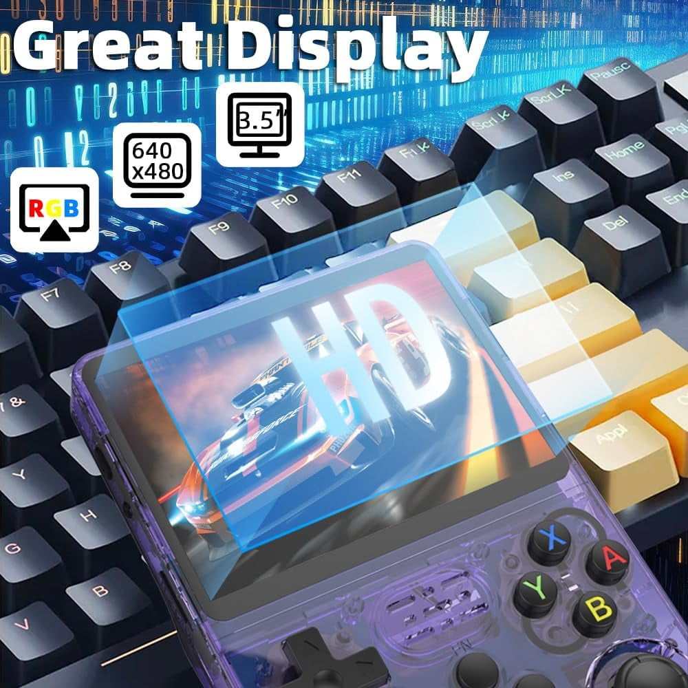 驚速ゲーム 第6i7 M32G M2SSD512G/HD Win11Offi21 Retro Handheld Game with Dual OS Android 11 and Linux,RG353V with