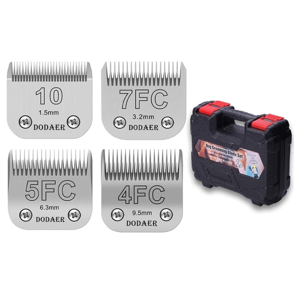 Detachable Pet Dog Grooming Blades with Storage Case,Compatible with Andis Cut Length Series - 1/16" to 3/8",Compatible with andis/Oster A5/Wahl km10
