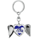 thumbnail image 1 of Año Nuevo de perro Animal China Zodiac Llavero de alas de ángel en forma de corazón, 1 of 3